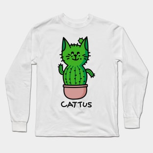 Cat as a cactus Long Sleeve T-Shirt